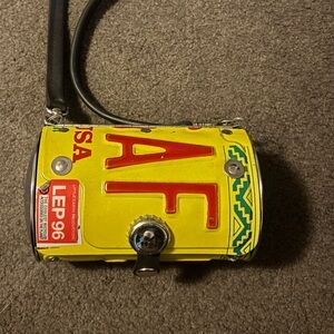 Little earth vintage license plate purse